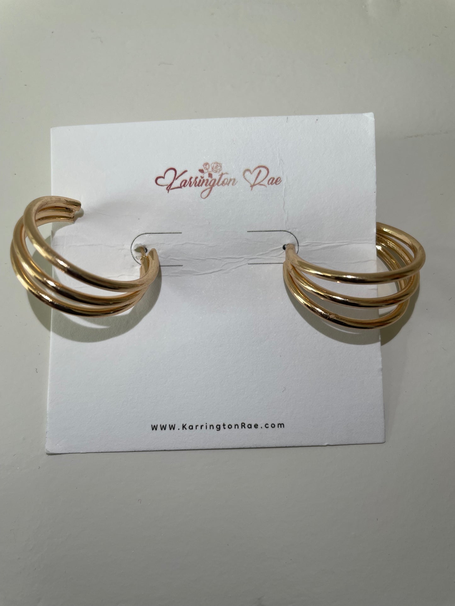 Triple Gold Hoops #31