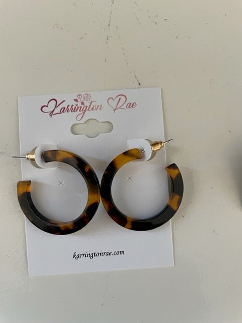 Med Gold/Black Hoops Leopard #27