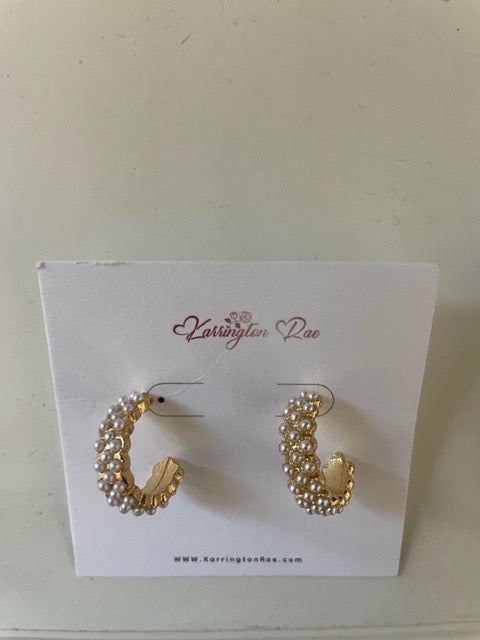 Small Golden beaded pearls #23